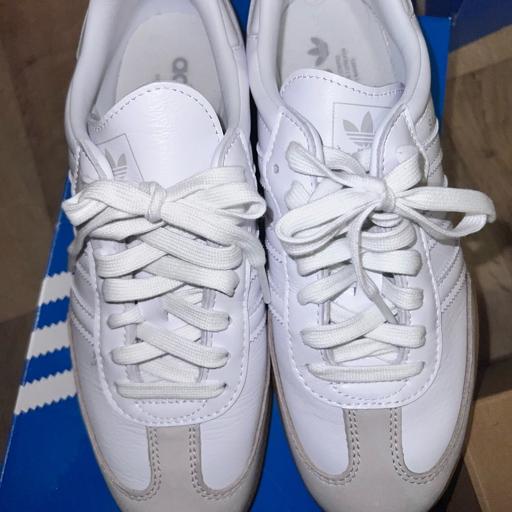Adidas Samba White and Gum Sneakers - Picture 6 of 7